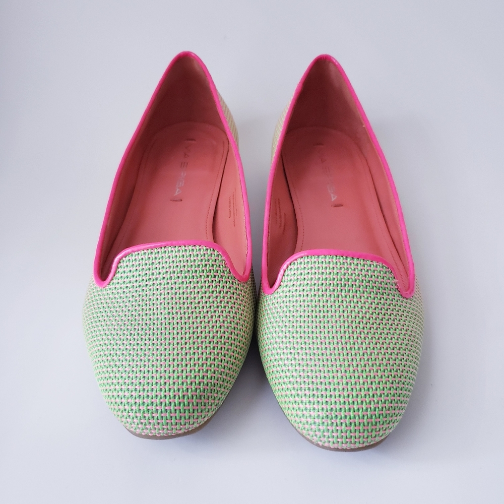 Vintage Via Spiga Green and Pink Flats - Picture 3 of 15